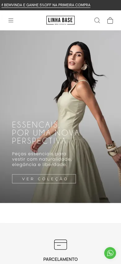 Loja Linha Base no celular