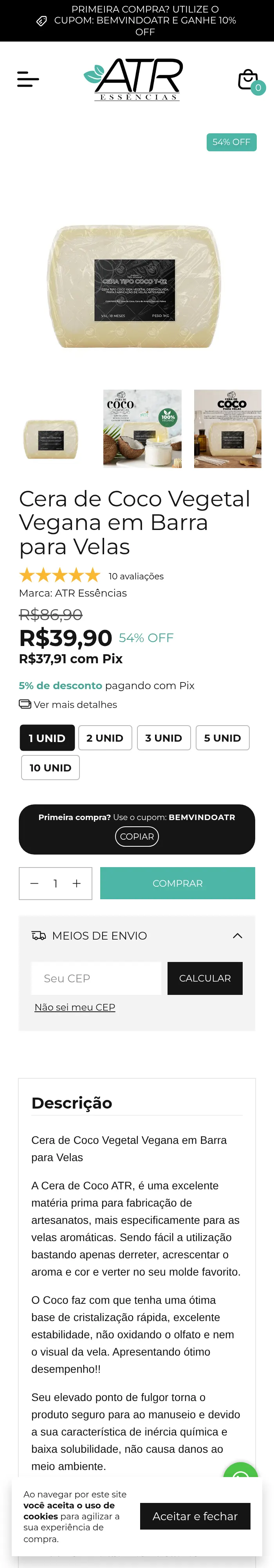 Template Essential — Página de produto (mobile)