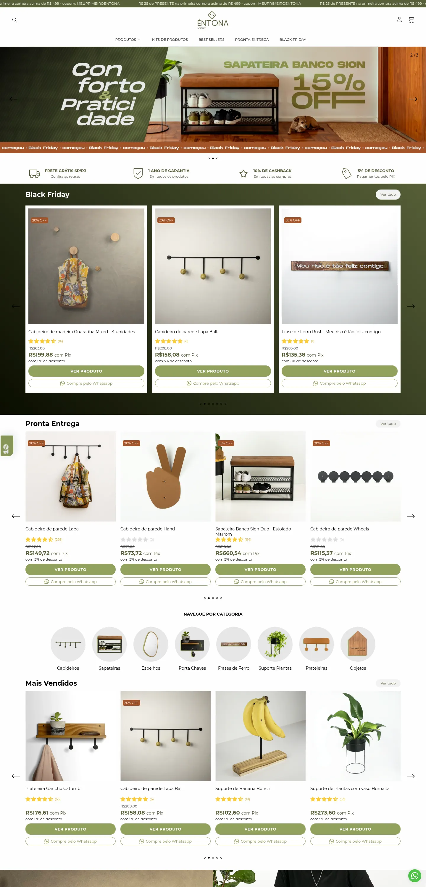 Template Tendencia Decor — Homepage (desktop)